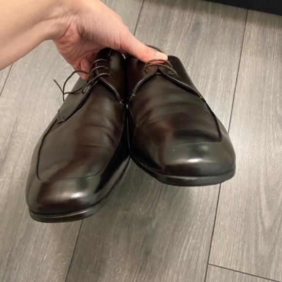 Prada Brown Leather Lace Up Shoes Size 10.5 - Picture 5 of 16